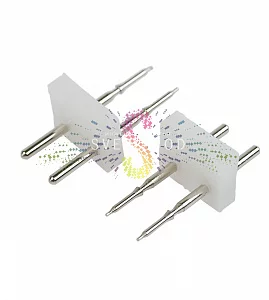 Разъем-иглы для соединения гибкого неона 15х26мм, с термоусадкой, 10шт, Neon-Night