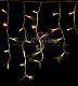 Светодиодная бахрома Айсикл, 4,8х0,6м, мерцающая, 220В, желтая, белый каучук, IP65, с шнуром