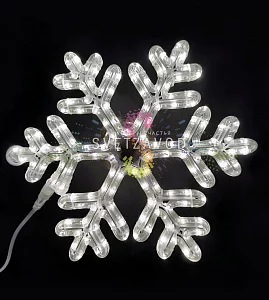 Светодиодная Снежинка, 40см, белая, фиксинг, 220В, IP65, Riсh Lеd