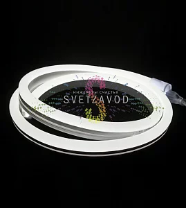 Светодиодный гибкий неон, двухсторонний, белый, 8х16мм, 50м, 120SMD2835, 220В, IP65, Rich Led