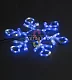 Светодиодная Снежинка, 79х69см, синяя, мерцающая, 220В, IP65