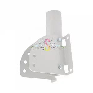 Кронштейн накладной под бандажную ленту с переменным углом, 23х15х15см, Ø 5,7см, белый