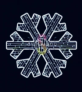 Светодиодная Снежинка, 125x120см, белая, фиксинг, 220В, IP65, Neon-Night