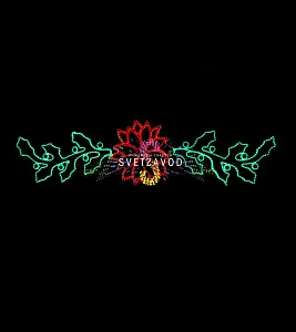 Светодиодная перетяжка "Алмазный лотос" 300х80 см, зеленая, красная