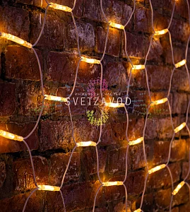 Световая сеть, 2х3м, 220В, теплая белая, белый каучук, IP67, с контроллером, Neon-Night