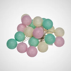 Гирлянда светодиодная на батарейках Тайские фонарики Перламутр, 3,5м, теплый белый, Neon-Night