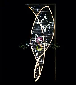 Светодиодная консоль "Ночное небо", 200х80 см, белая, т. белая