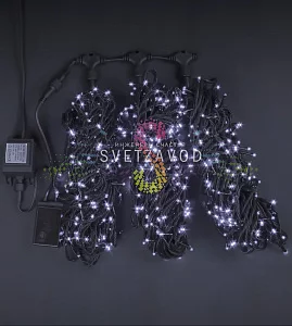 Клип Лайт Спайдер, 24В, 3 нити по 20м, белый, чейзинг, черный ПВХ, IP54, Rich Led