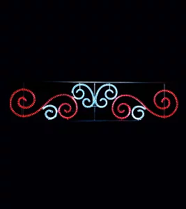 Светодиодная перетяжка "Красное и белое" 300х90 см