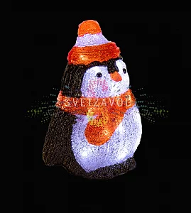Акриловая светодиодная фигура 3D Пингвиненок, 19х14,5х25 см, 20 LED, на батарейках, Neon-Night
