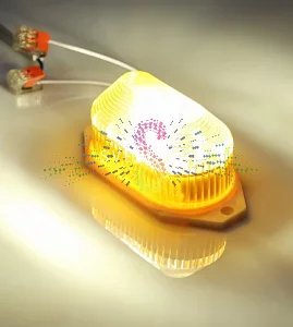 Строб-лампа ксеноновая, желтая, 220В, накладная