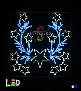 Светодиодная консоль "Синие звезды", 150х145 см, синяя, белая