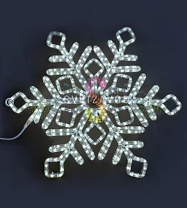 Светодиодная Снежинка, 70см, белая, фиксинг, 220В, IP65, Riсh Lеd