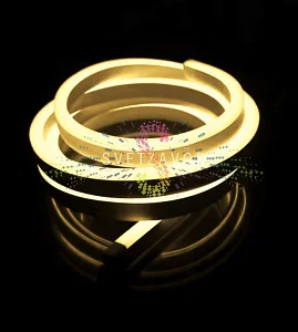 Светодиодный гибкий неон, теплый белый, 8х16мм, 120SMD2835, 220В, IP65, 50м, Rich Led
