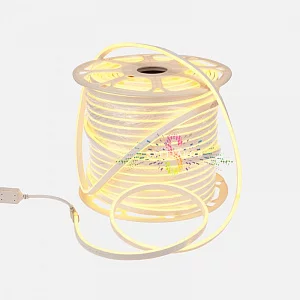 Светодиодный гибкий неон, двухсторонний, желтый, 8х16мм, 100м, 120SMD2835, 220В, IP65, Neon-Night
