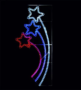 Светодиодная консоль "Звездный триколор", 120см