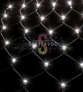 Световая сеть, 2х3м, 220В, белая, прозрачный ПВХ, IP65, с контроллером, Rich Led