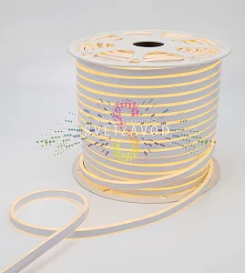 Светодиодный гибкий неон двухсторонний, теплый белый, 8х16мм, 100м,120SMD2835, 220В, IP65,Neon-Night