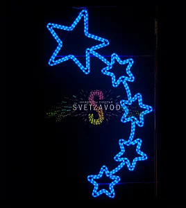 Светодиодная консоль "Пять звезд", 150х85 см, синяя