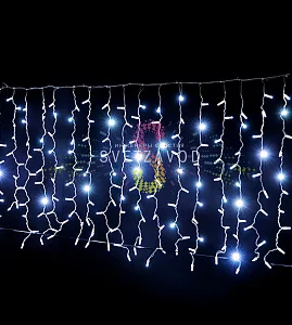 Светодиодный дождь 2х1м, белый, фиксинг, белый ПВХ, 220В, IP65, Rich Led