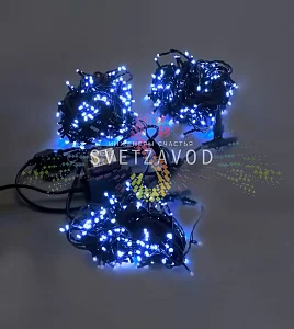 Клип Лайт Спайдер, 24В, 3 нити по 20м, синий, мерцающий, WF, черный ПВХ, IP54