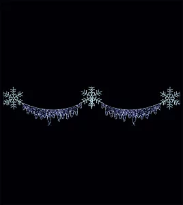 Светодиодная перетяжка "Снег и лед" 570х130 см, белая