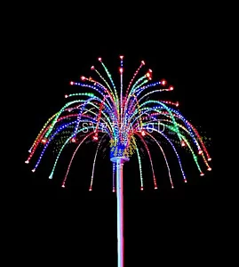 Успейте купить со скидкой! Яркое праздничное украшение для улицы Световой фейерверк "Магнолия", 2,6х2,2м, мульти, 24Вт, 48 лучей