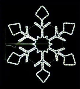 Светодиодная консоль "Снежинка" 90 см, белая