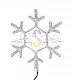 Светодиодная Снежинка, 45х38 см, теплая белая, фиксинг, 220В, IP65, Neon-Night