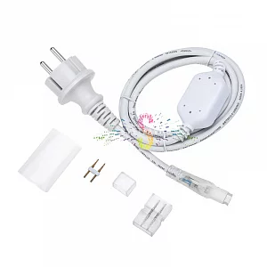 Установочный набор для двухстороннего гибкого неона 8х16 мм, 220 В, каучуковый провод, Neon-Night