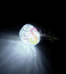 Декоративная лампа, Е27, 9 LED, 2Вт, Ø50мм, белая