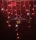 Светодиодная бахрома Айсикл, 3х0,9м, мерцающая, 220В, красная, прозрачный ПВХ, IP54, Rich Led