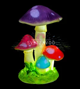Светодиодная фигура из стекловолокна Грибы, 57 см, 24В, с трансформатором, IP65