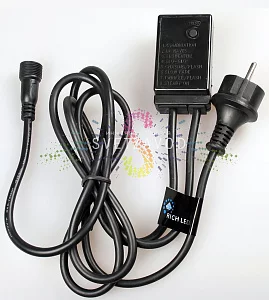 Контроллер для световых сеток с проводом ПВХ, черный, Rich Led