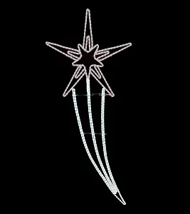 Светодиодная консоль "Звезда", 210х98 см, белая