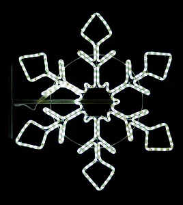 Светодиодная консоль "Снежинка" 90 см, белая