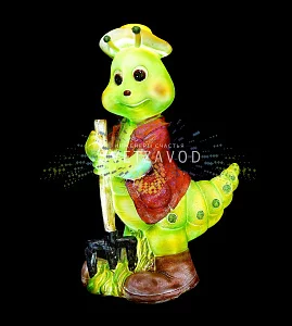 Светодиодная фигура из стекловолокна Гусеница с вилами, 80 см, 24В, с трансформатором, IP65