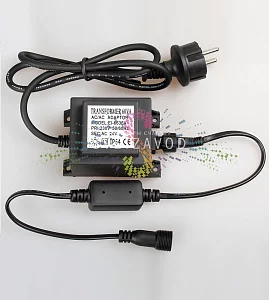 Блок питания универсальный 24В, 30Вт, для мерцающих гирлянд Стринг Лайт, черный, Rich Led