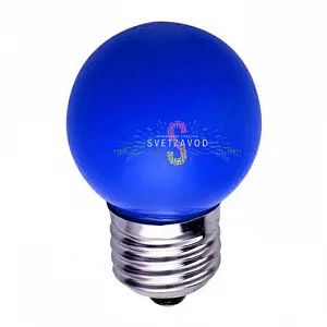 Декоративная лампа, Е27, 5 LED, 1Bт, Ø40мм, синяя