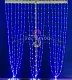 Светодиодный дождь Водопад, 2х3м, синий, чейзинг, прозрачный ПВХ, 220В, IP54, Rich Led