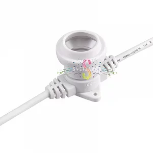 Белт лайт 2W, 220/24В, шаг 40см, E27, белый круглый провод, 50м, влагозащищенный, Neon-Night