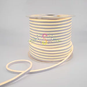 Светодиодный гибкий неон, двухсторонний,теплый белый, 8х16мм, 120SMD2835, 24В, IP65, 50м, Neon-Night