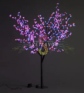 Светодиодное дерево Сакура, 1,9 м, Ø1,5 м, мульти, 36B, 972LED, IP54
