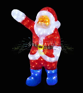 Акриловая фигура 3D Санта Клаус, 60 см, 200 LED, 24В, с трансформатором, Neon-Night