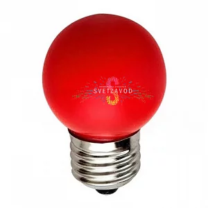 Декоративная лампа, Е27, 5 LED, 1Bт, Ø40мм, красная