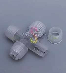 Коннектор cоединительный X-образный, для светодиодного дюралайта, 2W Ø 13мм, уп. 10шт, Rich Led