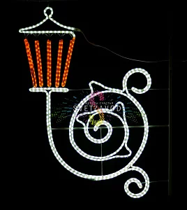 Светодиодная консоль "Фонарь", 140х120 см, белая, желтая