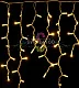 Светодиодная бахрома Айсикл, 5х0,7м, мерцающая, 220В, желтая, белый ПВХ, IP65