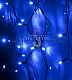 Светодиодная бахрома Айсикл, 4,8х0,6м, мерцающая, 24В, синяя, черный каучук, IP65, без блока 