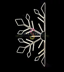 Светодиодная консоль "Снежный шторм", 180х100 см, белая